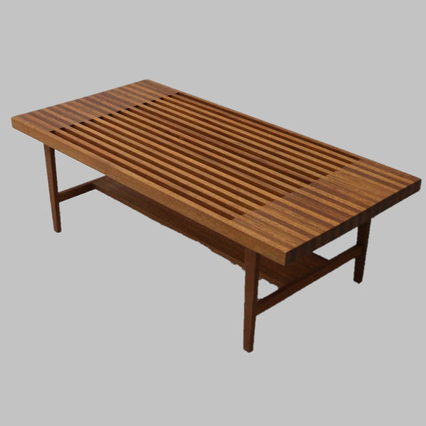 Mid -Century Slatted Coffee Table