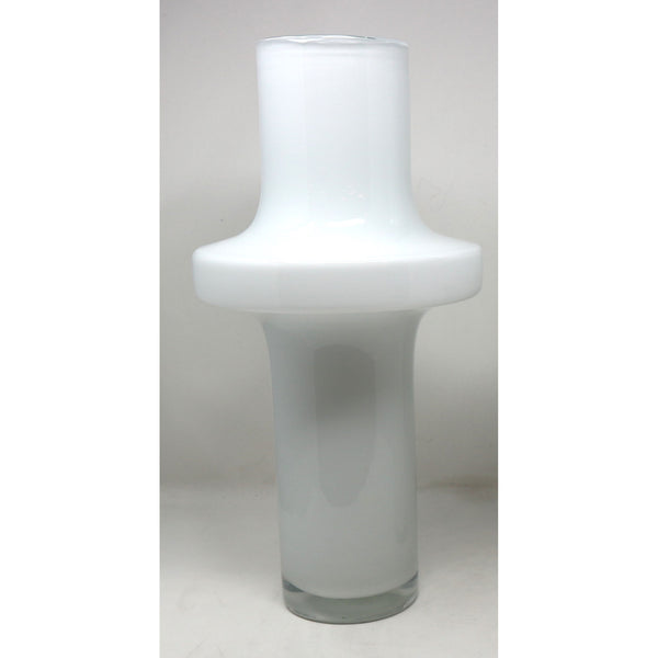 MCM White Art Glass Vase