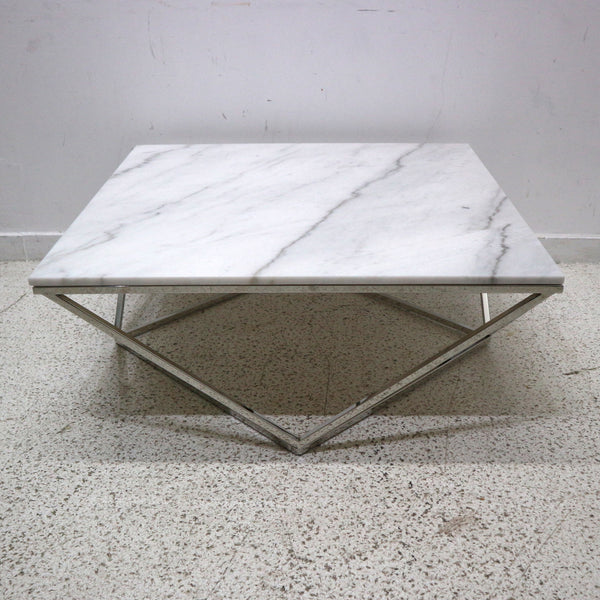 Nuevo Marble & Stainless Steel Coffee Table (2-Available)
