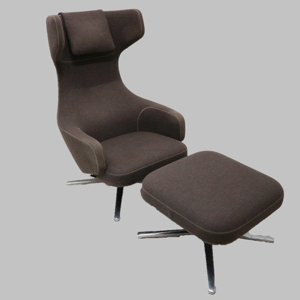 Antonio Citterio for Vitra Grand Repos Lounge Chair & Ottoman "As Is"