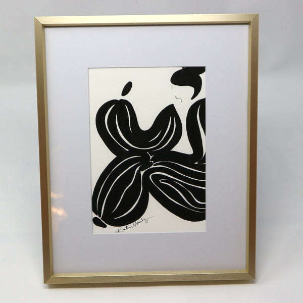 “Hot Flash” by Katie Moody Framed Ink on Paper