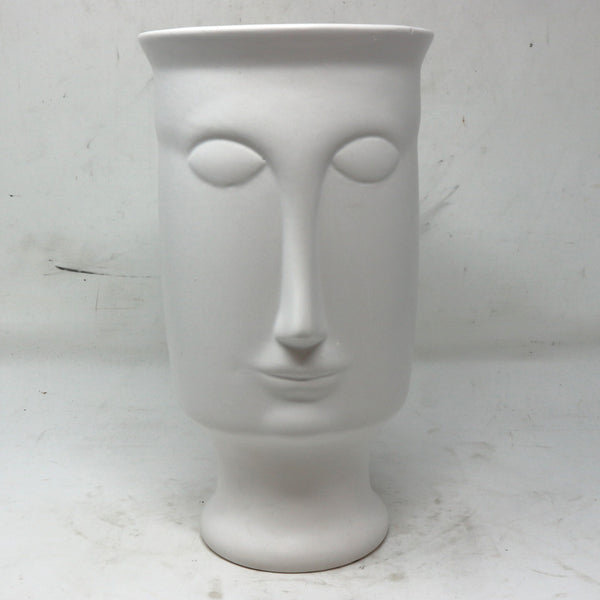 White Ceramic Face Vase