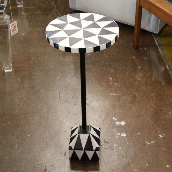 Black & White Harlequin Drink Stand (As Is)