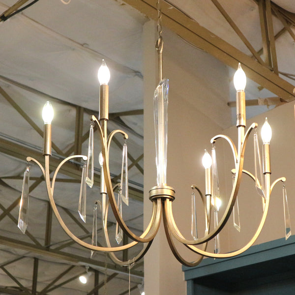 Gwyneth 6 Light Winter Gold Chandelier