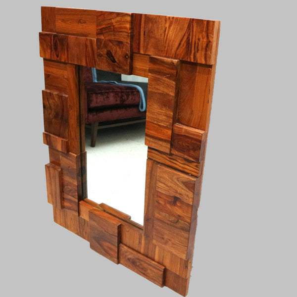 Wood Block Mirror