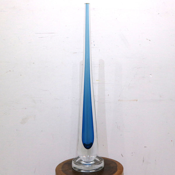 Pair of Studio A Skinny Blue Glass Sculptures-Poland