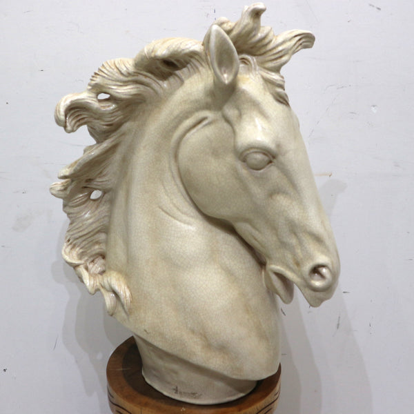 Global Views Ceramic Crackle Horse Head