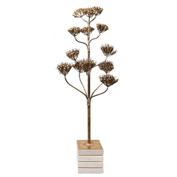 Global Views Large Brass Blooming Sculpture