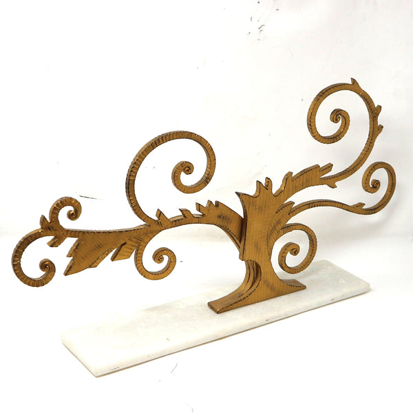 GV Arbor Sculpture Metal Tree on Marble