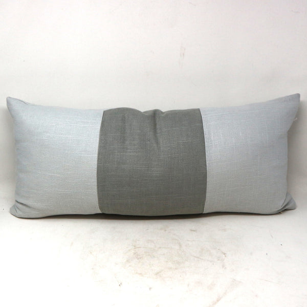 Savvy Down Band Lumbar Pillow Gray