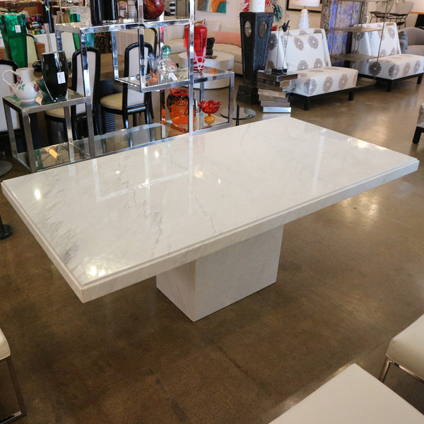 White Marble Dining Table “As Is”