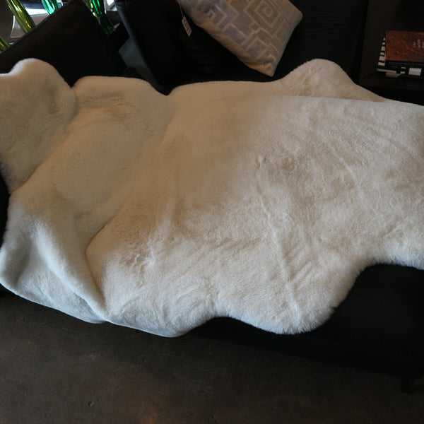 White Faux Fur Rug
