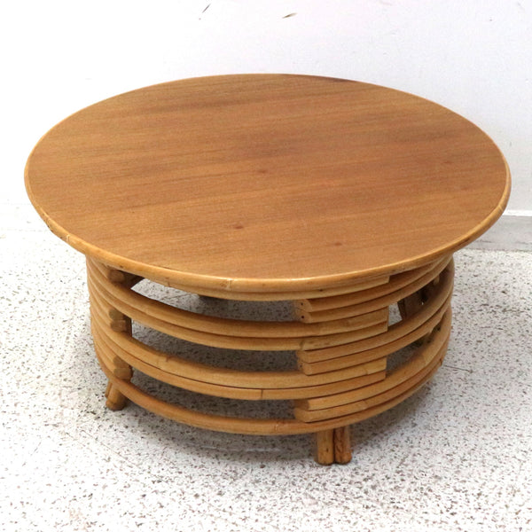 Vintage Ritts Rattan Coffee Table "as-is"