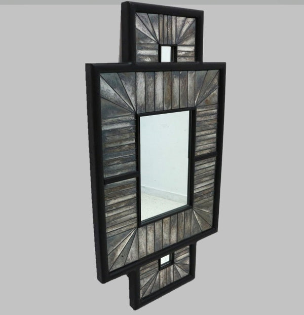 Arteriors Black Wood Antiqued Mirror