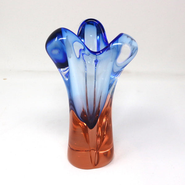 Vintage Josef Hospodka Chribska Czech Glass Vase