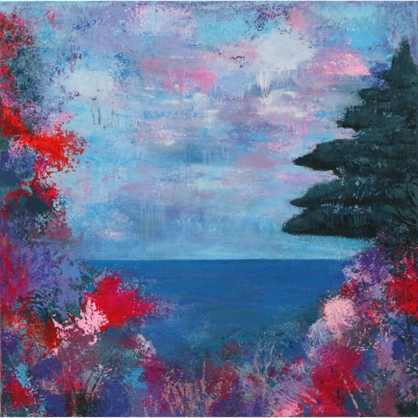 “Through the Flowers” by Lisa Wommack Acrylic on Canvas