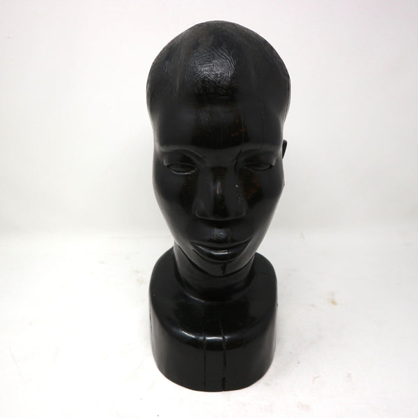 Wood Carved African Male Bust