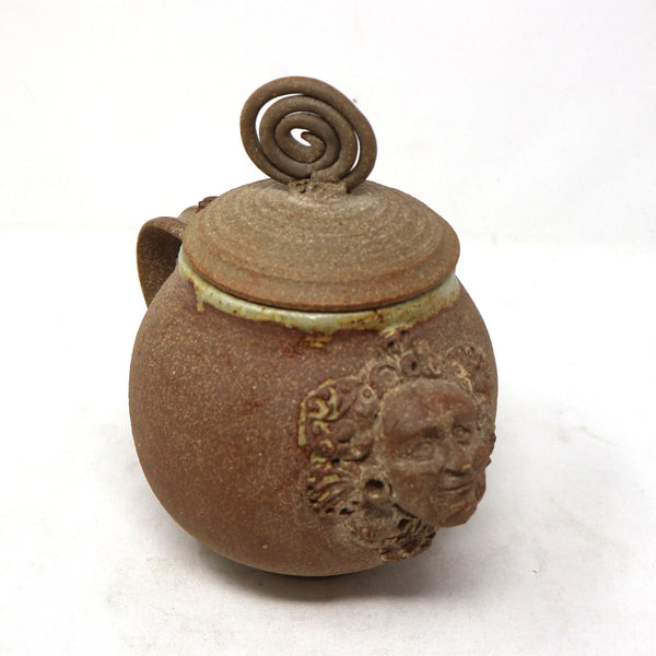 Lidded Ceramic Pot Signed