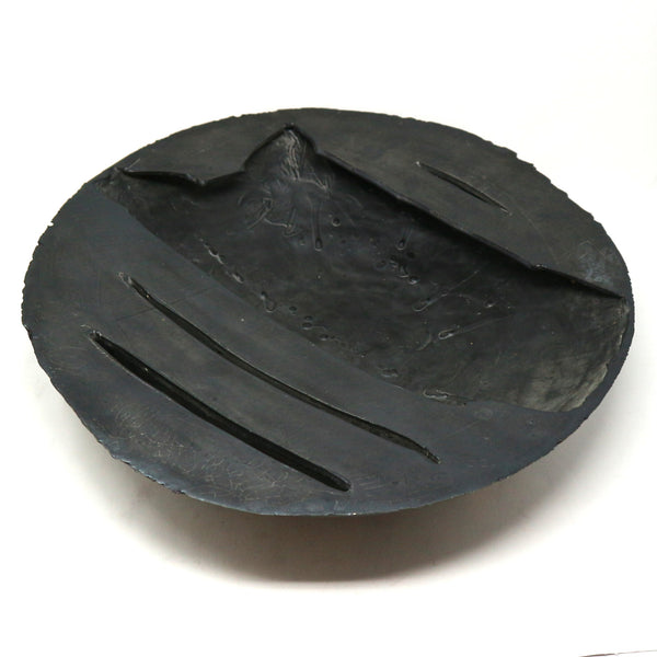 Black Ceramic Abstract Bowl