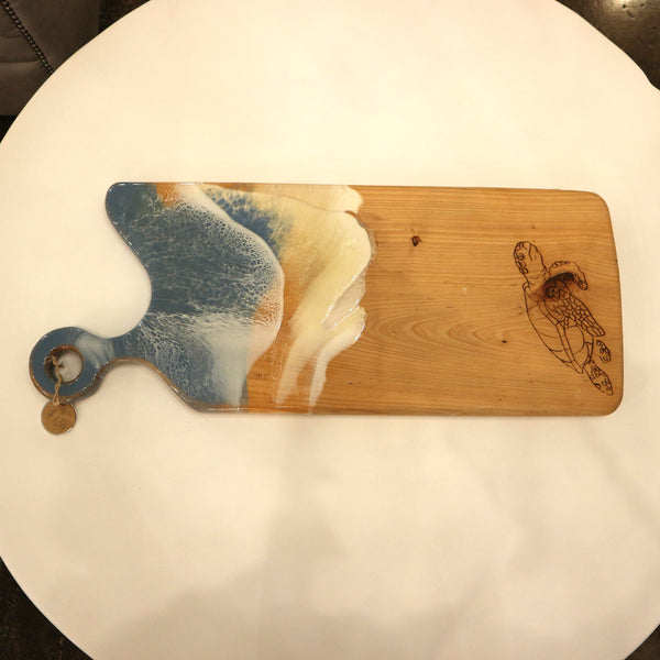 Embellished Ocean Waves w/ Turtle Charcuterie Board by Mansi Aggarwal