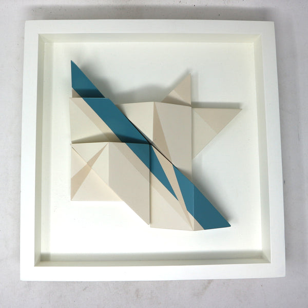 “Metascape/Partition No.489” by Marco Avalos Enamel on Cardboard & Wood