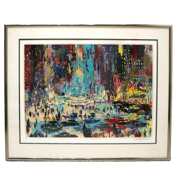 “Plaza Square” by Leroy Neiman Serigraph Signed 43/300