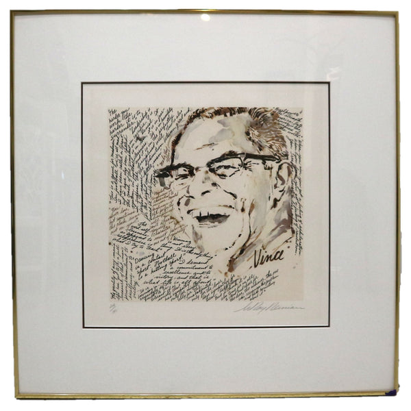 “Vince Lombardi” by Leroy Neiman Serigraph Signed 244/300