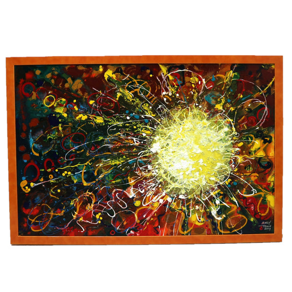 "Starburst"  by Sally Trace Framed Acrylic on Canvas
