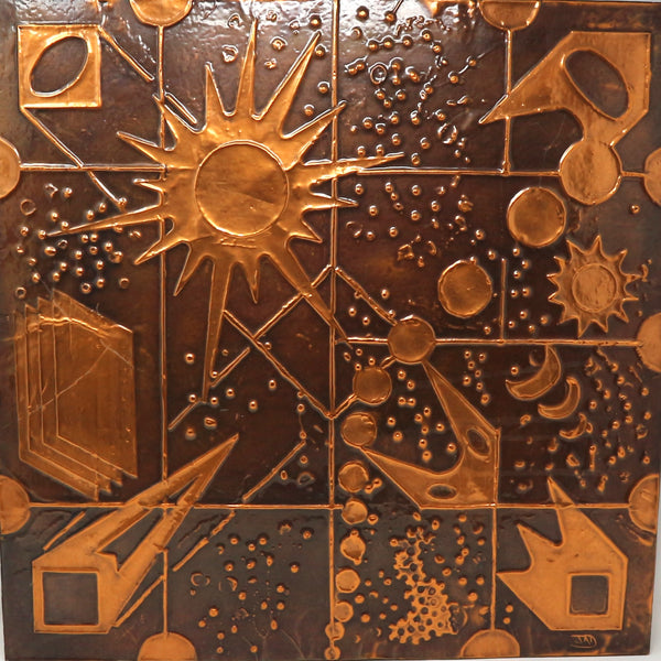 Atomic Wood & Copper Wall Art