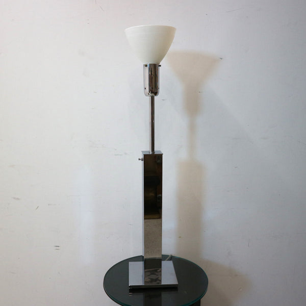 Vintage Nessen Chrome Column Table Lamp-1940's