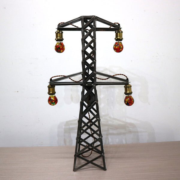 Handmade M.G. Fabrication Oil Rig Lamp