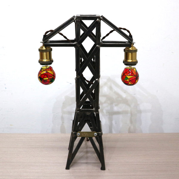 Handmade M.G. Fabrication Oil Rig Lamp