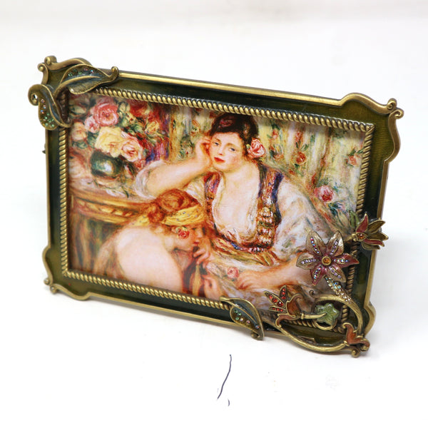 Jay Strongwater Olive Enamel with Floral Jewels