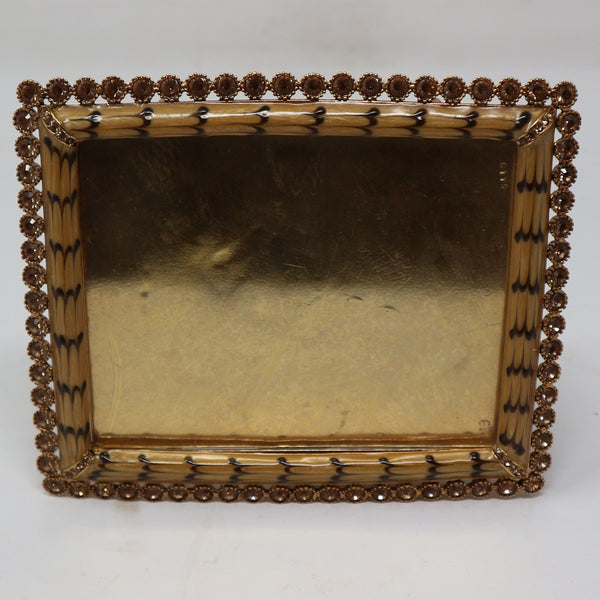 Jay Strongwater Gold Enamel & Jeweled Frame