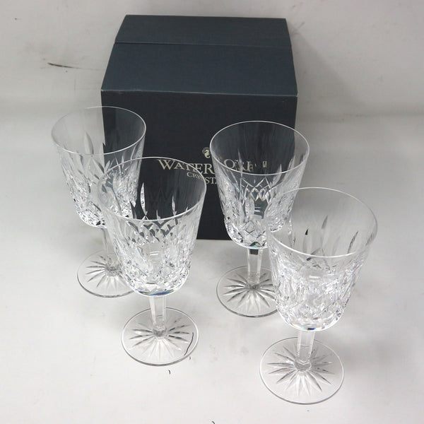 Set of 4 Waterford Lismore Goblet Glasses