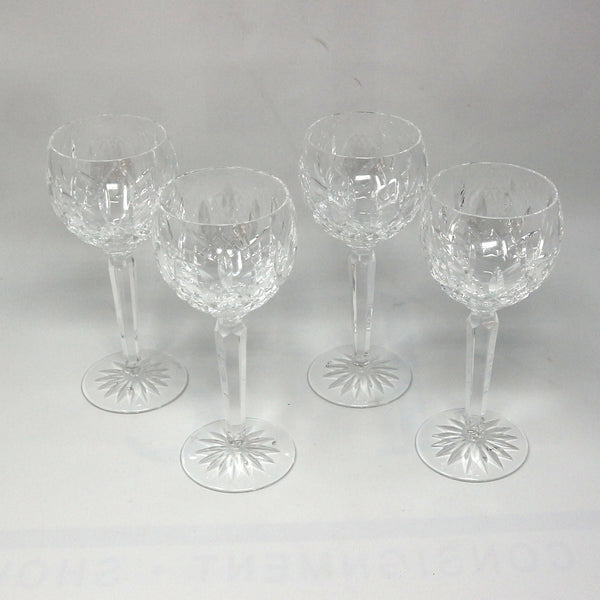 Set of 4 Waterford Lismore Hock Wine Glasses