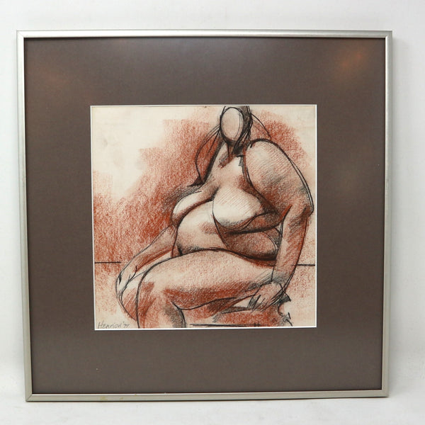 “Untitled Life Drawing 108” by Edward Henrion Charcoal on Paper