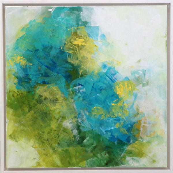 “Turquoise Bloom” by Mary Hewett Acrylic on Canvas