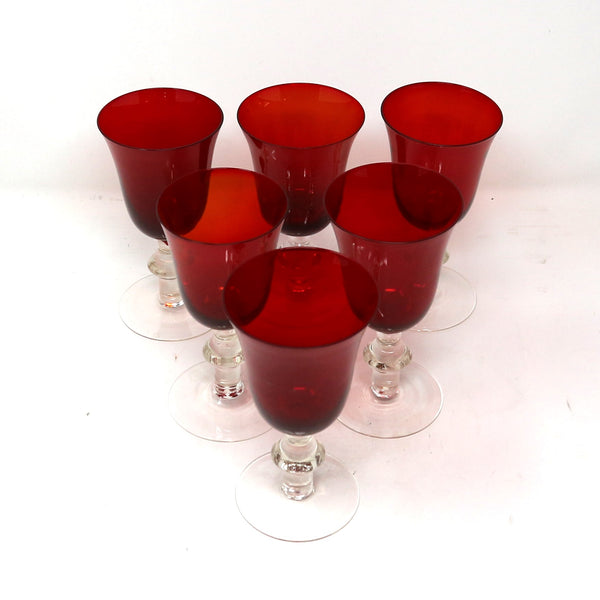 Set of 6 Red Wine Glasses