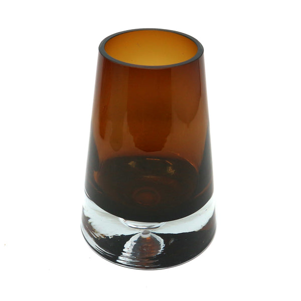 Bo Borgstrom Vintage Amber Glass Vase