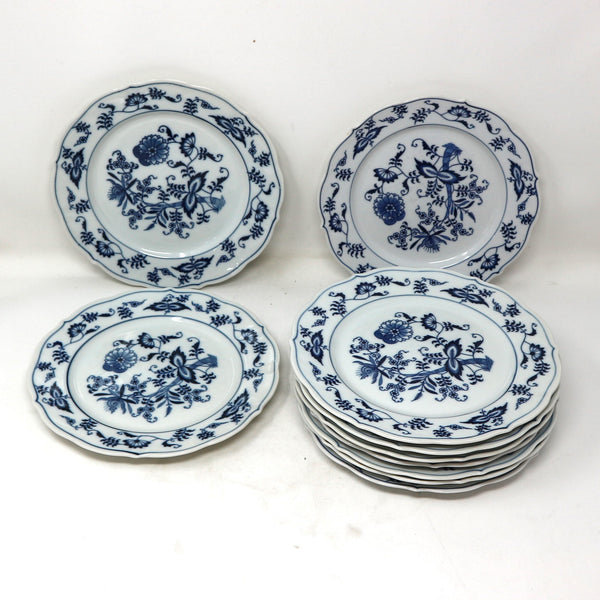 Set of 10 Blue Danube Blue Onion Plates