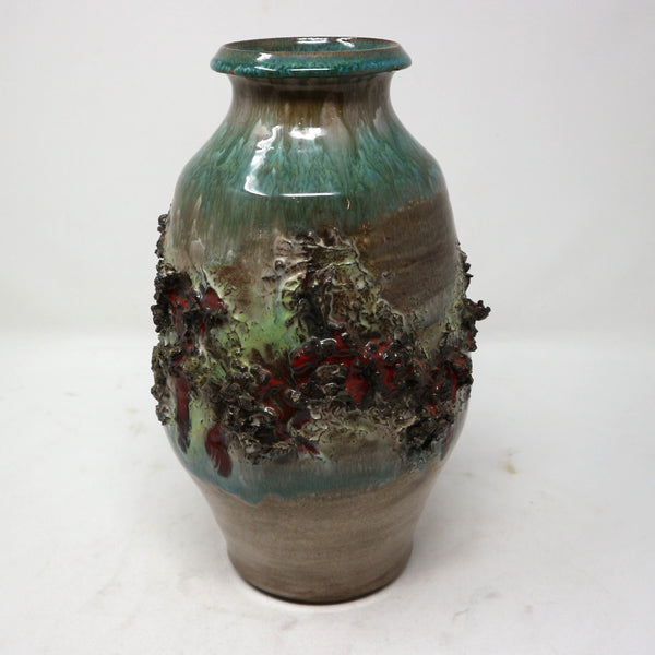 Glazed Ceramic Pottery Vase -Signed