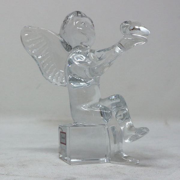 Baccarat Crystal Cherub Holding Heart