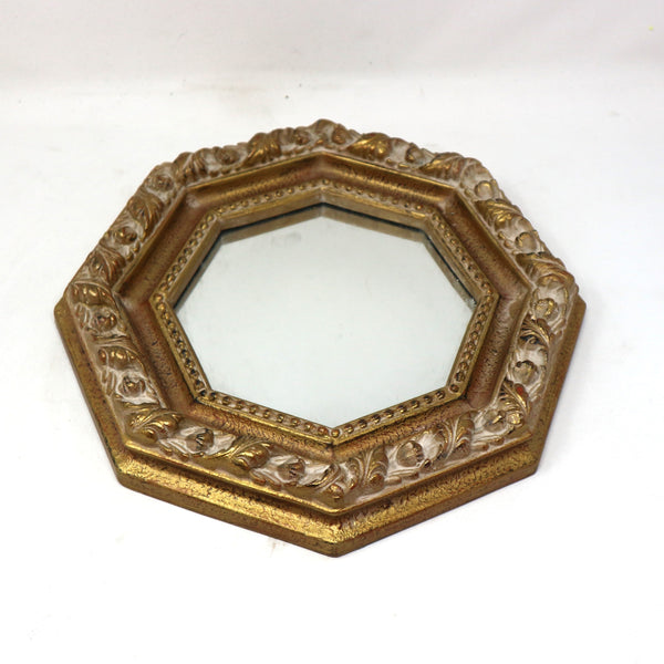 Vintage Gold Octagonal Mirror