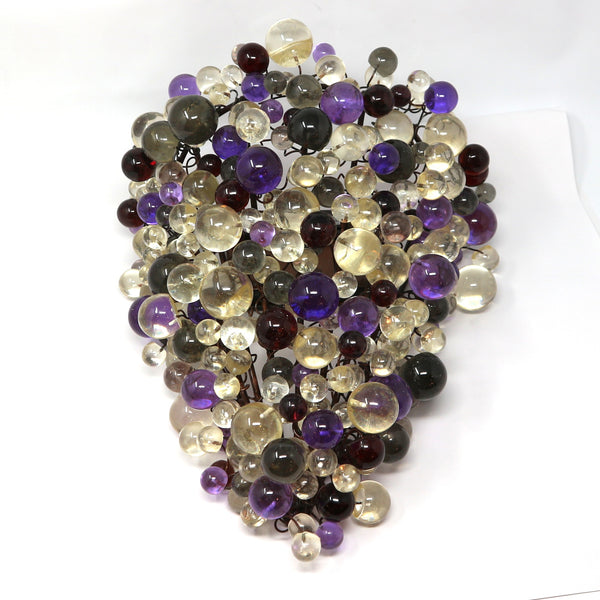 Pair Vintage Acrylic Grape Sconces (2-Pairs)