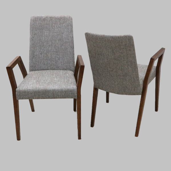 Set of 8 Gray Dining Armchairs “AS IS”