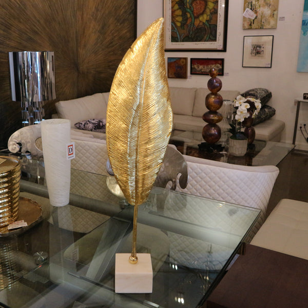 John Richard Gold Leaf on White Marble