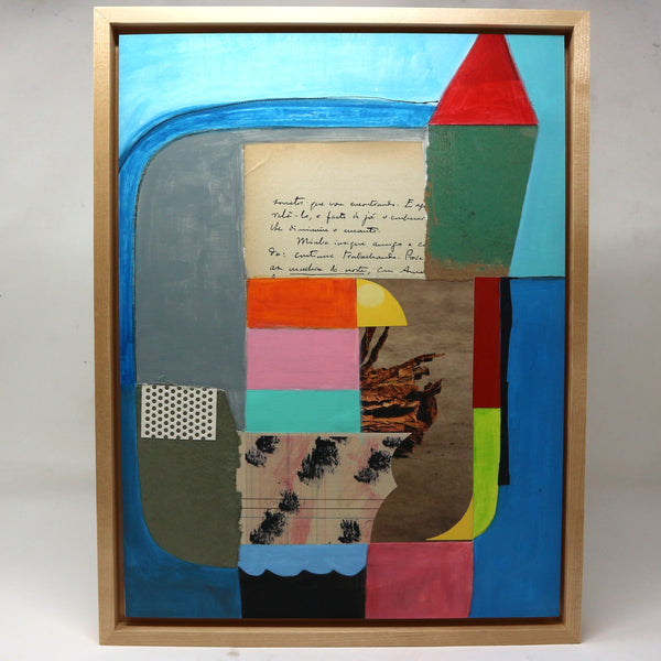 "Making Way" by Michael Sanchez Framed Mixed Media on Board