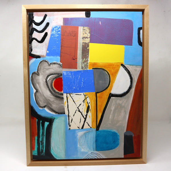 "Unusual Place" by Michael Sanchez Framed Mixed Media on Board