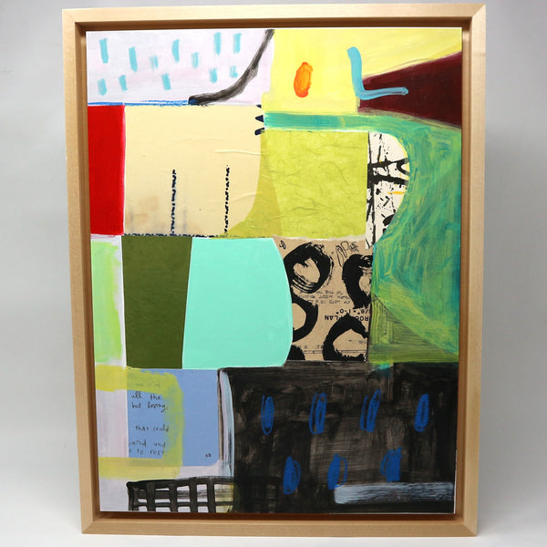 “More Than Up There” by Michael Sanchez Framed Mixed Media on Board